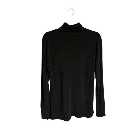 WoolX Prescott Turtleneck 100% Merino Wool Baselayer Black-sz Medium - Picture 6 of 7